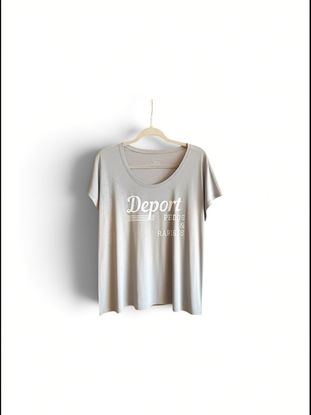 No Boundaries Light Gray Scoop Neck Graphic Tee